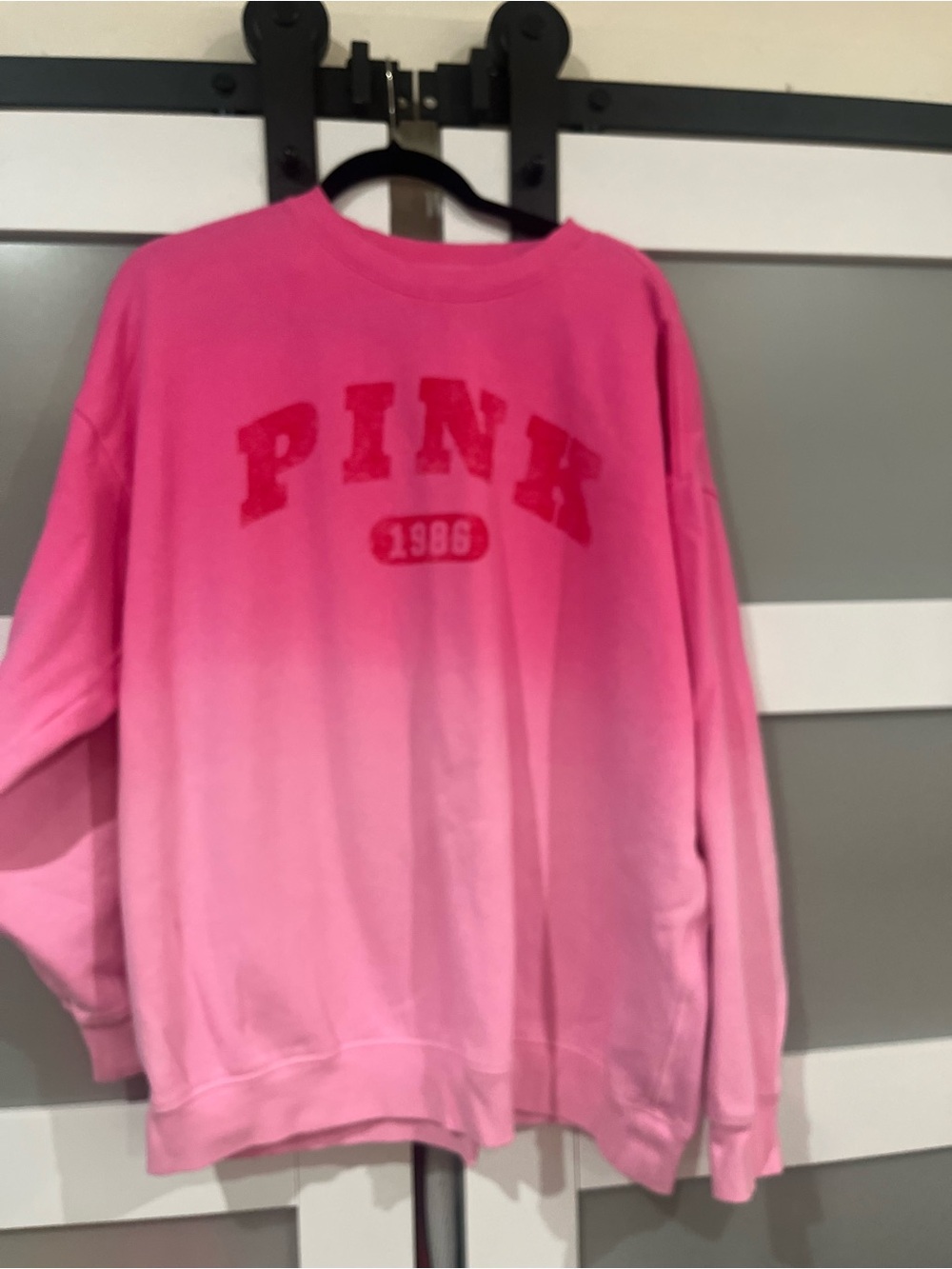 PINK Victoria's Secret Ombre Hot Pink Crewneck Sweatshirt